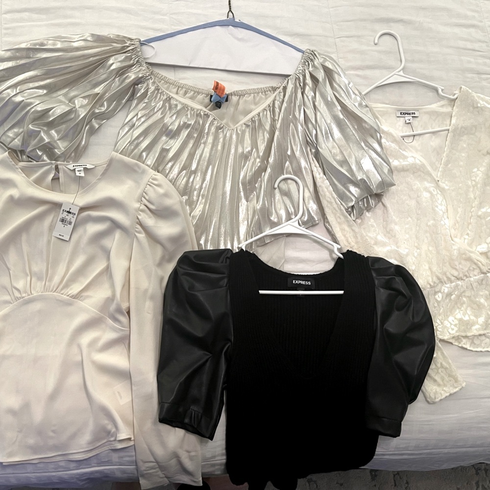 Express women tops size small. Selling as a set